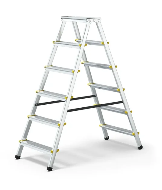 Échelle pro alu double face 6 marches -  Tarif avantageux - Livraison rapide